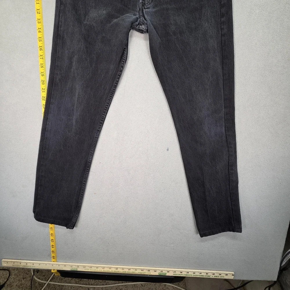 Levis 501 Jeans Mens Dark Gray Black Straight Button Fly Faded Denim Fits‎ 29x29